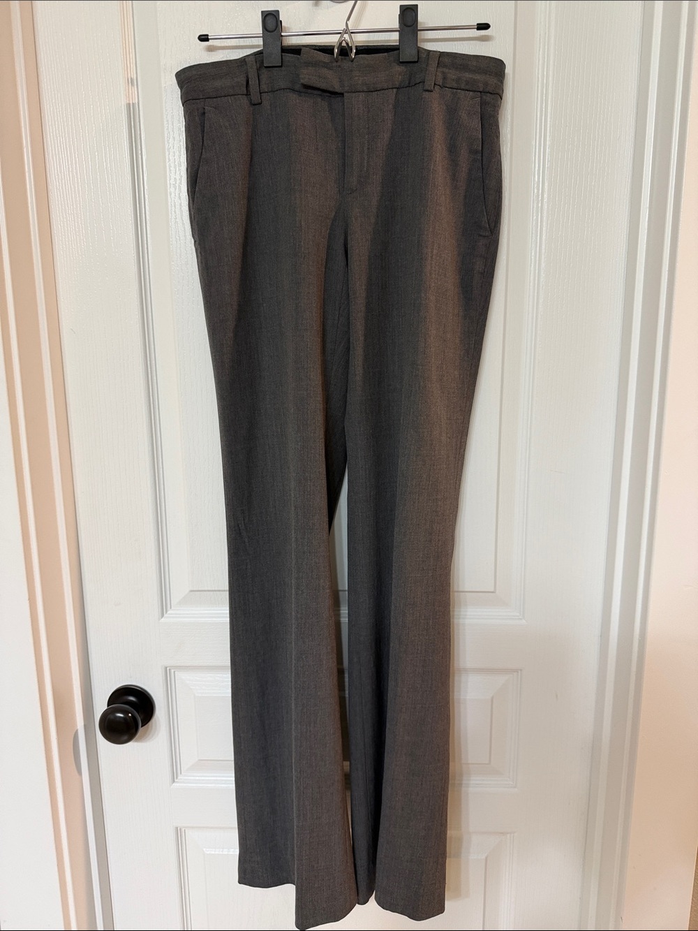 Banana Republic Women's Gray Straight-Leg Dress Trousers